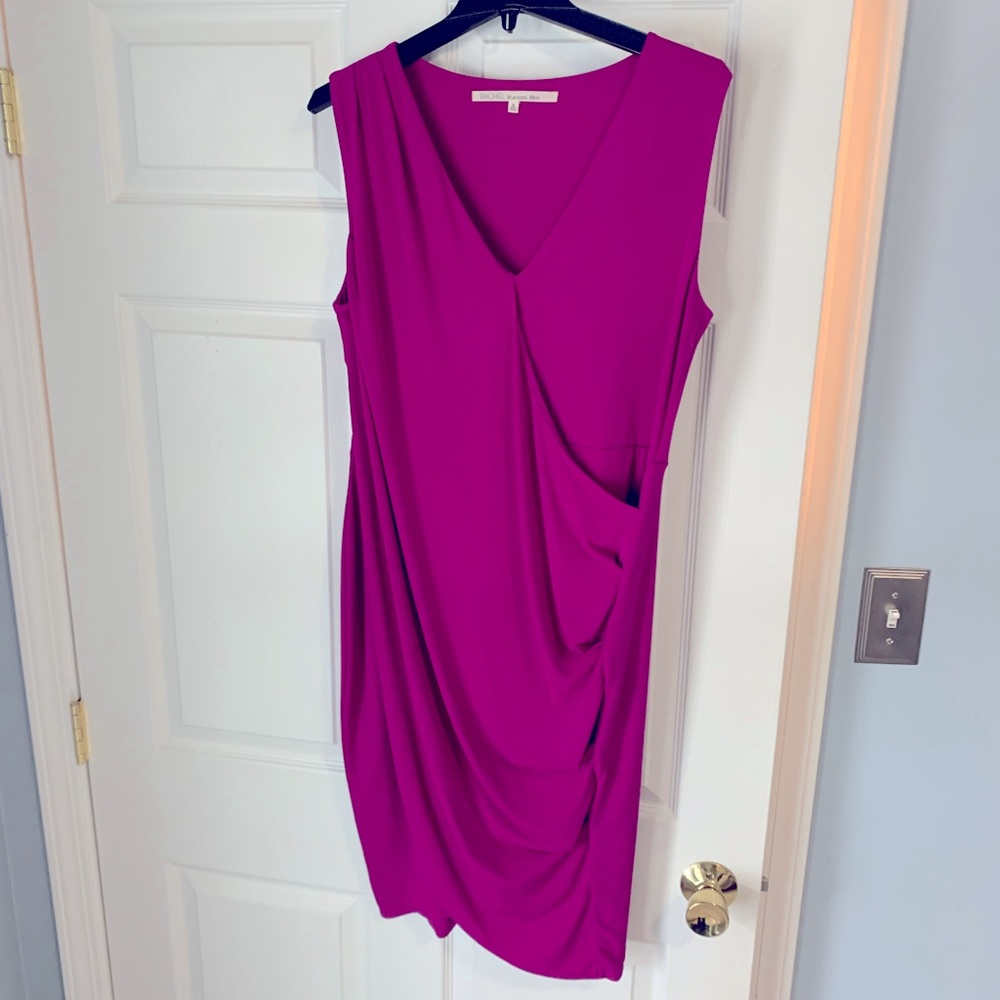 beautiful Fuchsia colored drape dress!